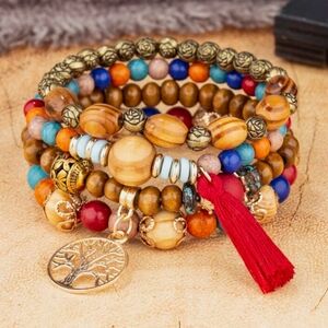 Tree and Tassel Bracelets! 4 per pack 16 total!